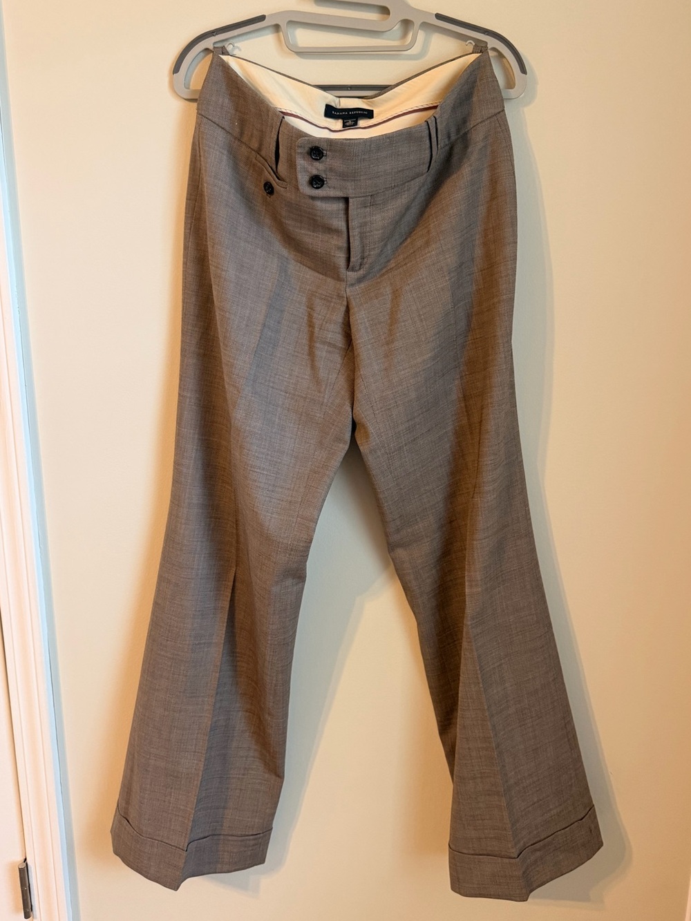 Banana Republic Brown Dress Pants - wide leg with cuffs
